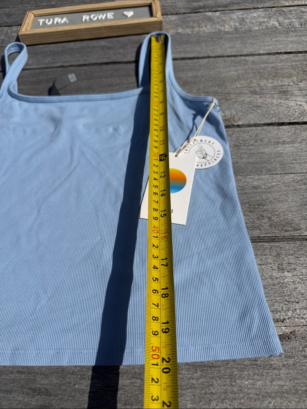 Vuori Light Blue Ribbed Camisole - Picture 3 of 5